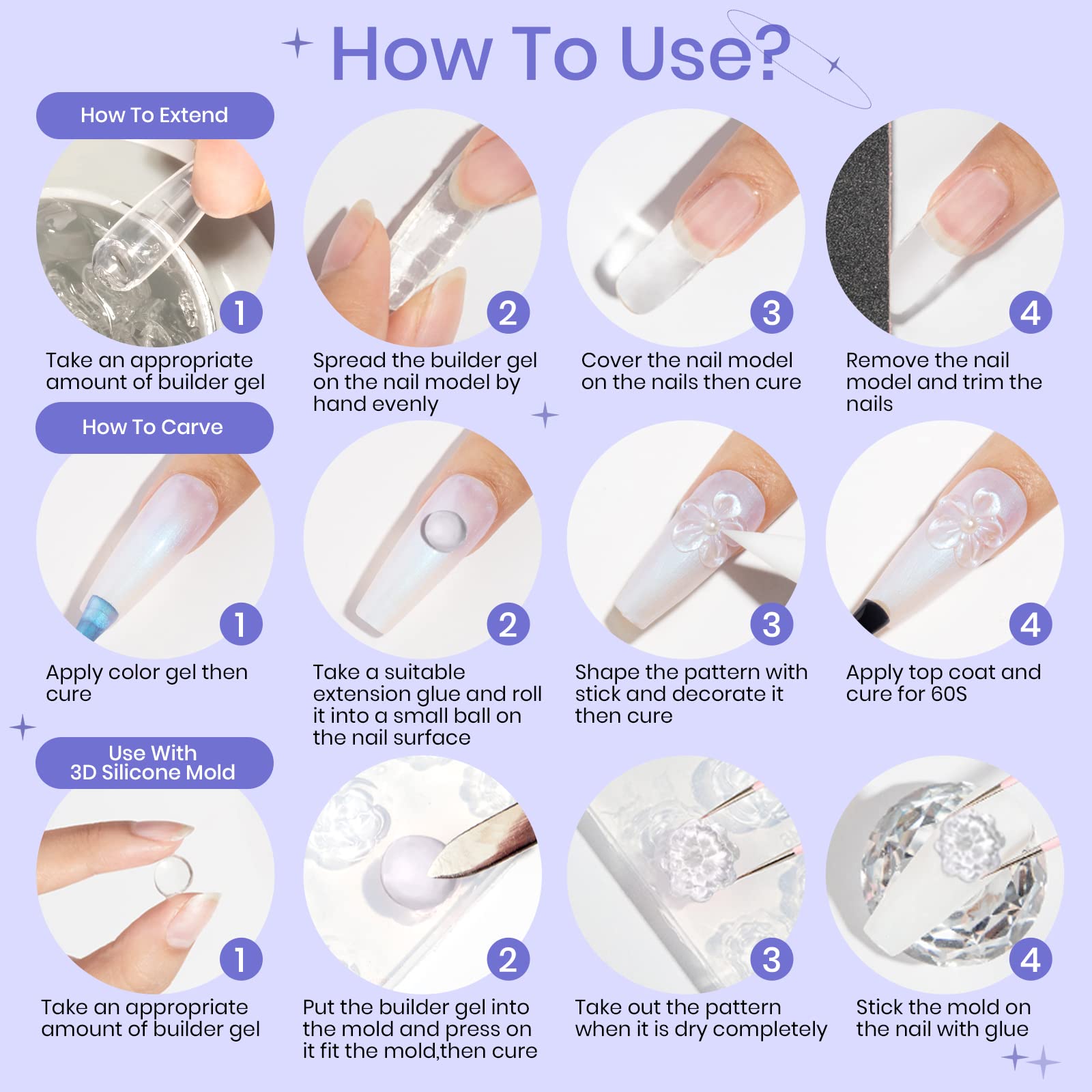 Supwee clear sculpting gel in open jar