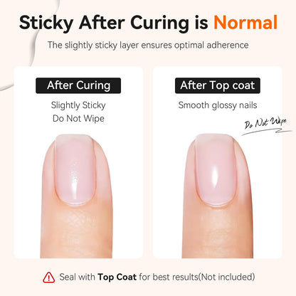 Application of Makartt 7 in 1 gel on natural nails