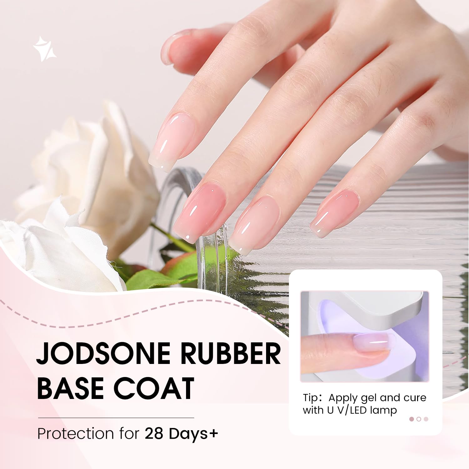 Top view of JODSONE rubber base builder gel nail polish kit