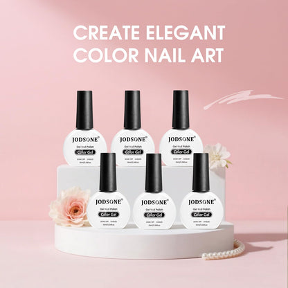 Professional manicure using JODSONE rubber base builder gel