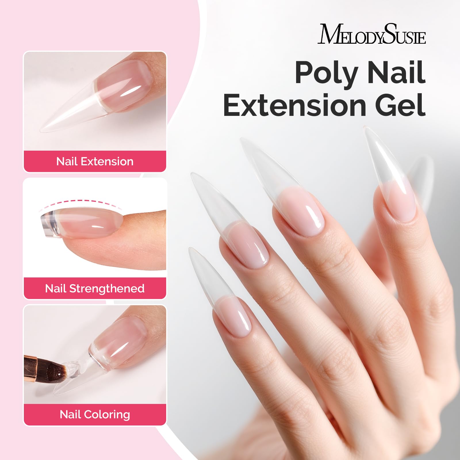 MelodySusie poly gel application process with dual form