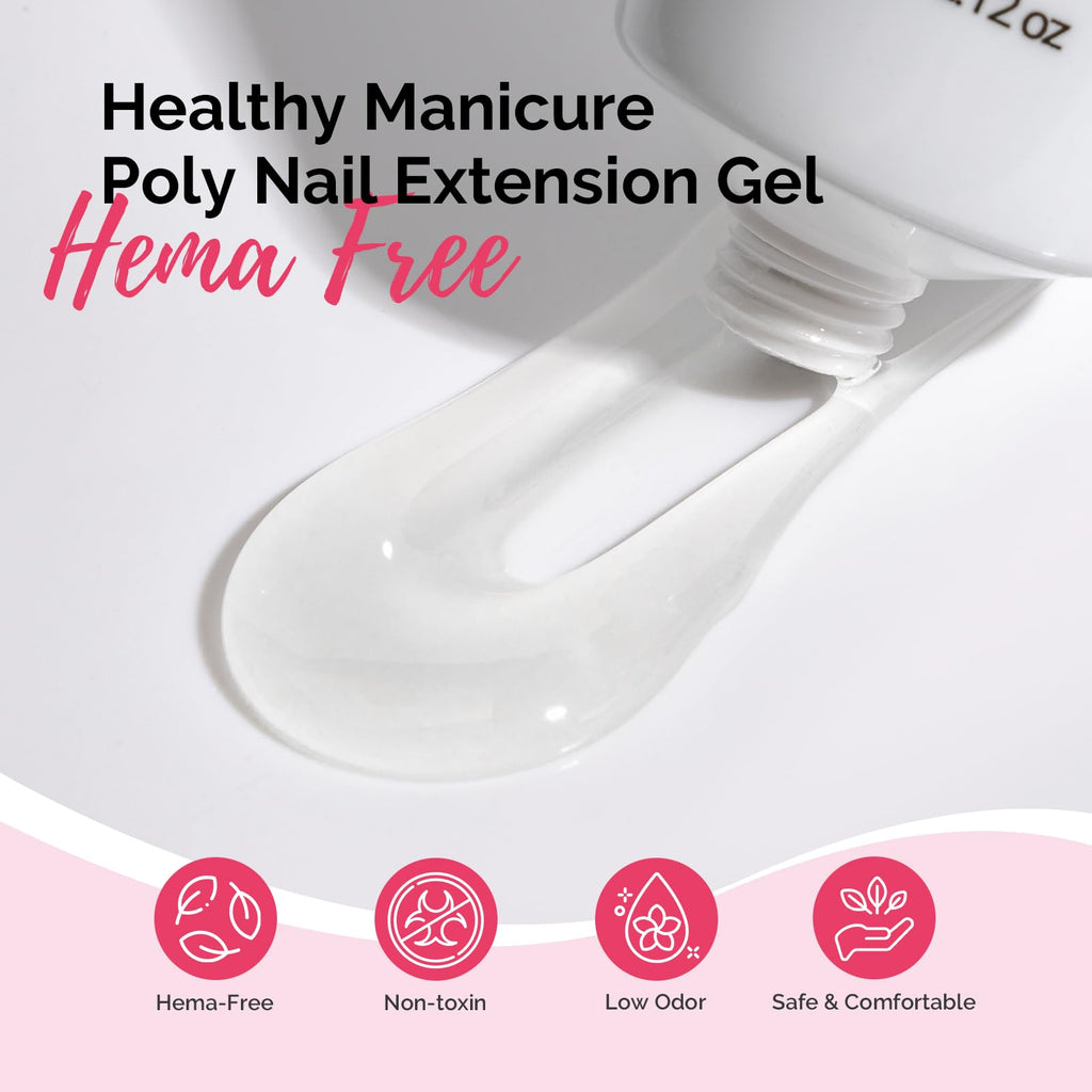 MelodySusie Hema-free nail extension gel application demonstration