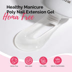 MelodySusie Hema-free nail extension gel application demonstration