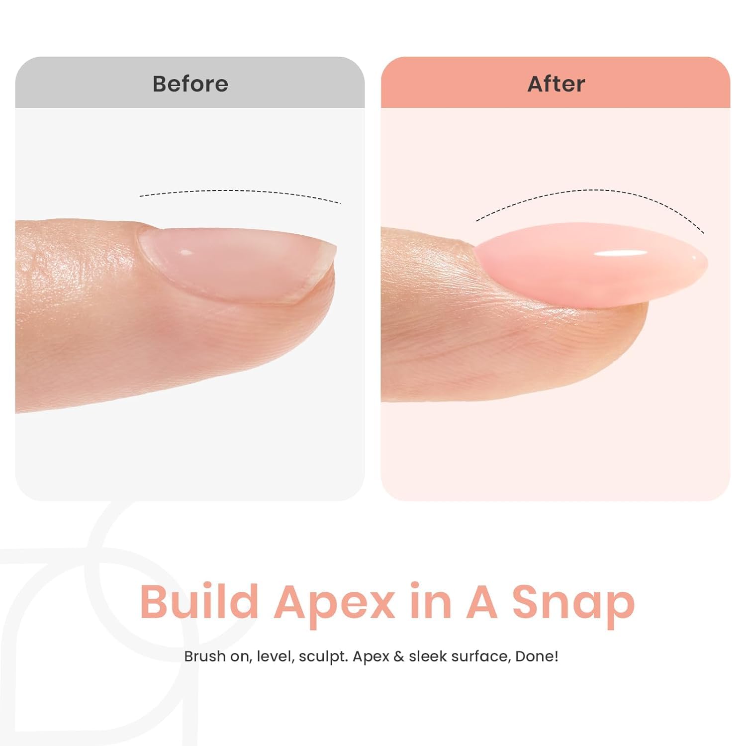 Close up of pink and nude builder gel texture