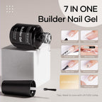 Colortific 7 in 1 clear builder gel packaging and bottles