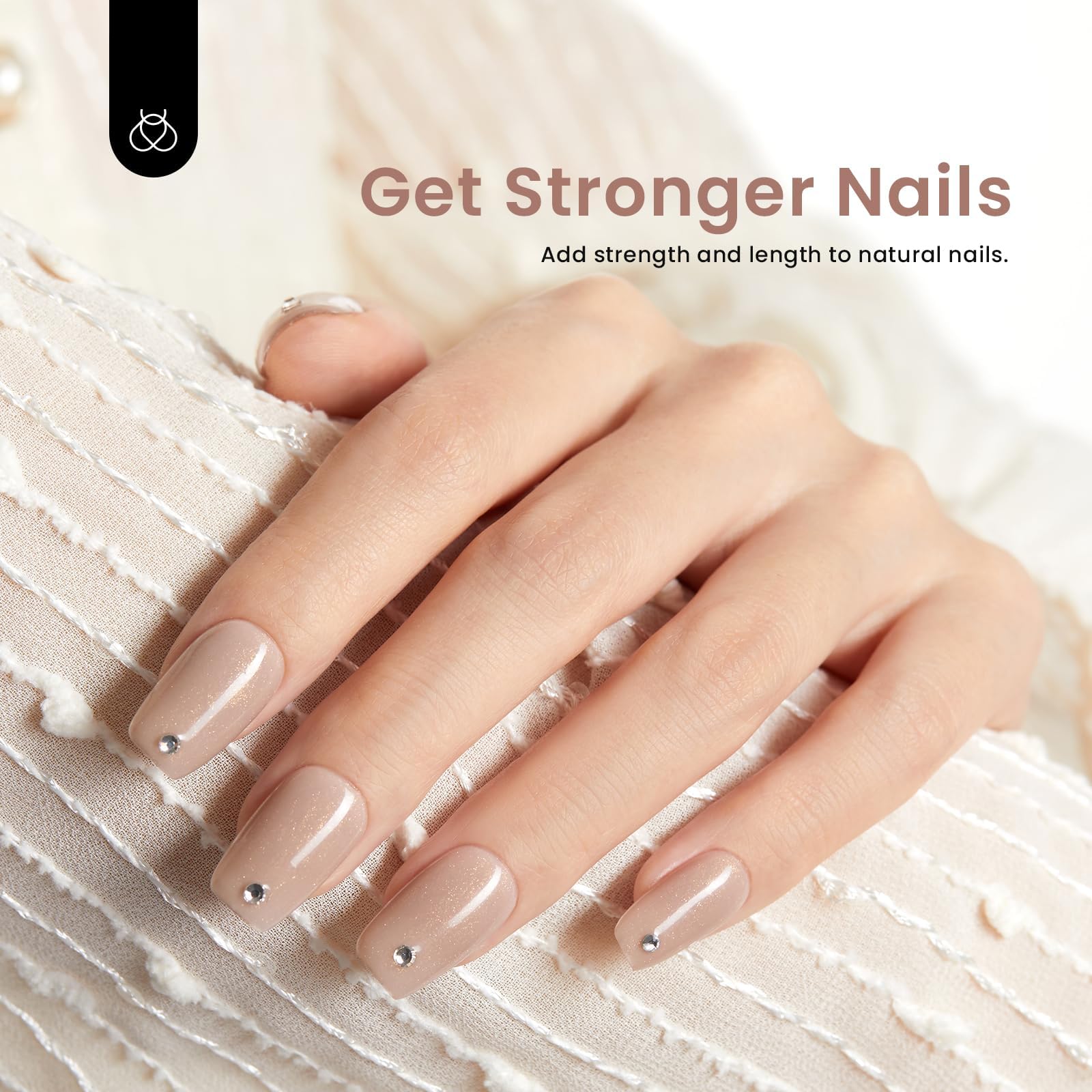 Beetles nail strengthener application on natural nails