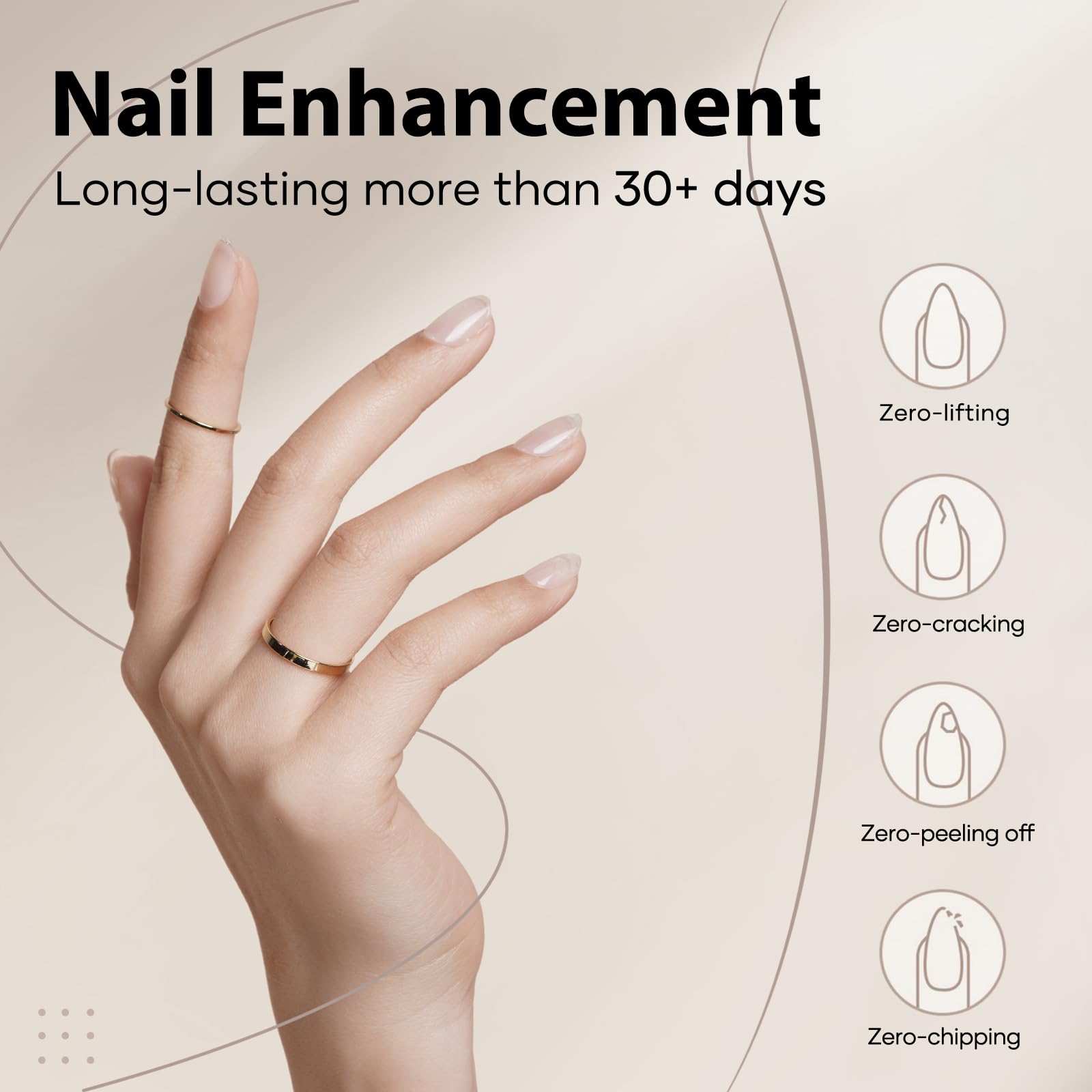 Professional UV LED soak off builder gel for nail apex building