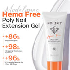 Modelones 60 Milliliters clear poly nail extension gel close up