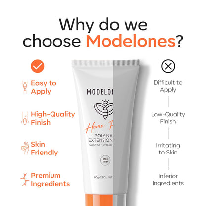Modelones hypoallergenic nail strengthening gel packaging details
