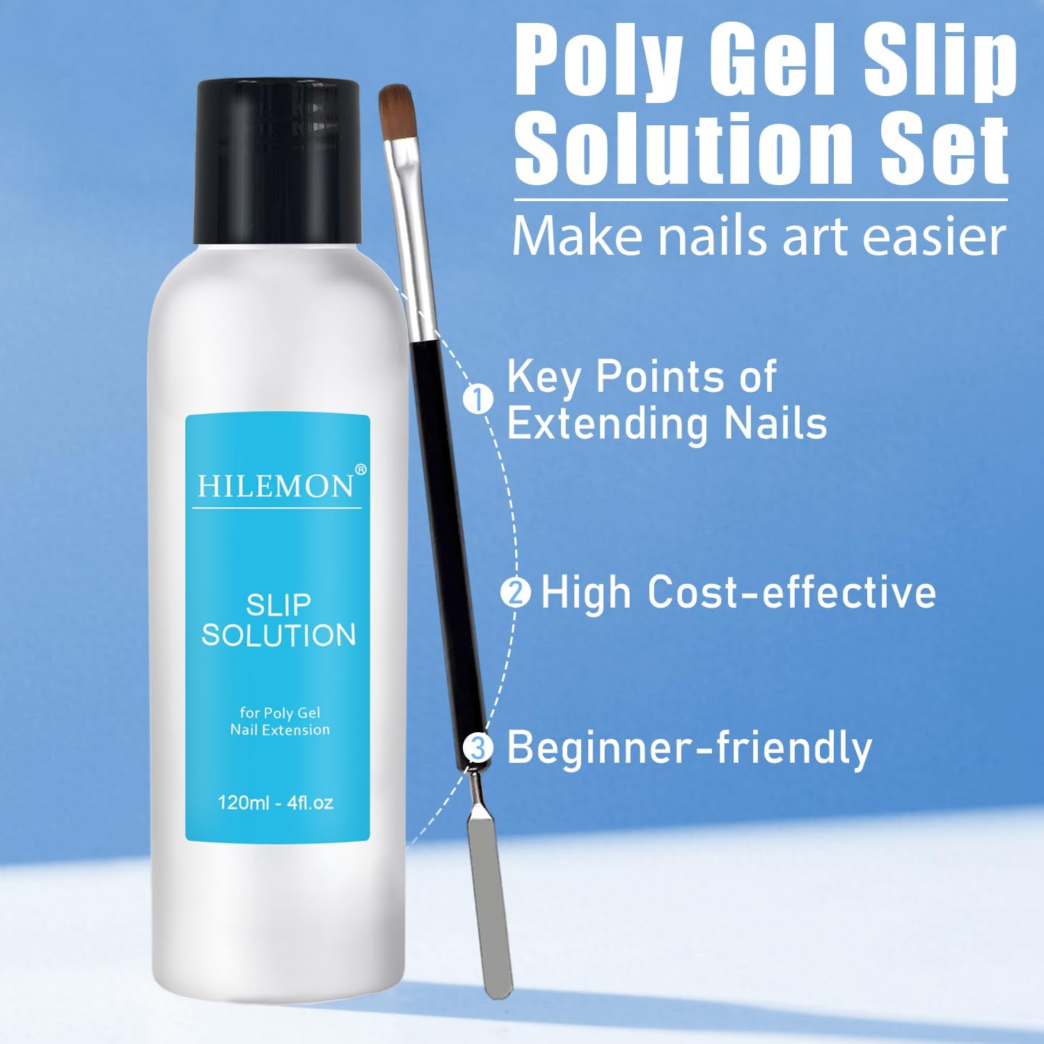 120ml bottle of HiLemon slip solution for nail gel