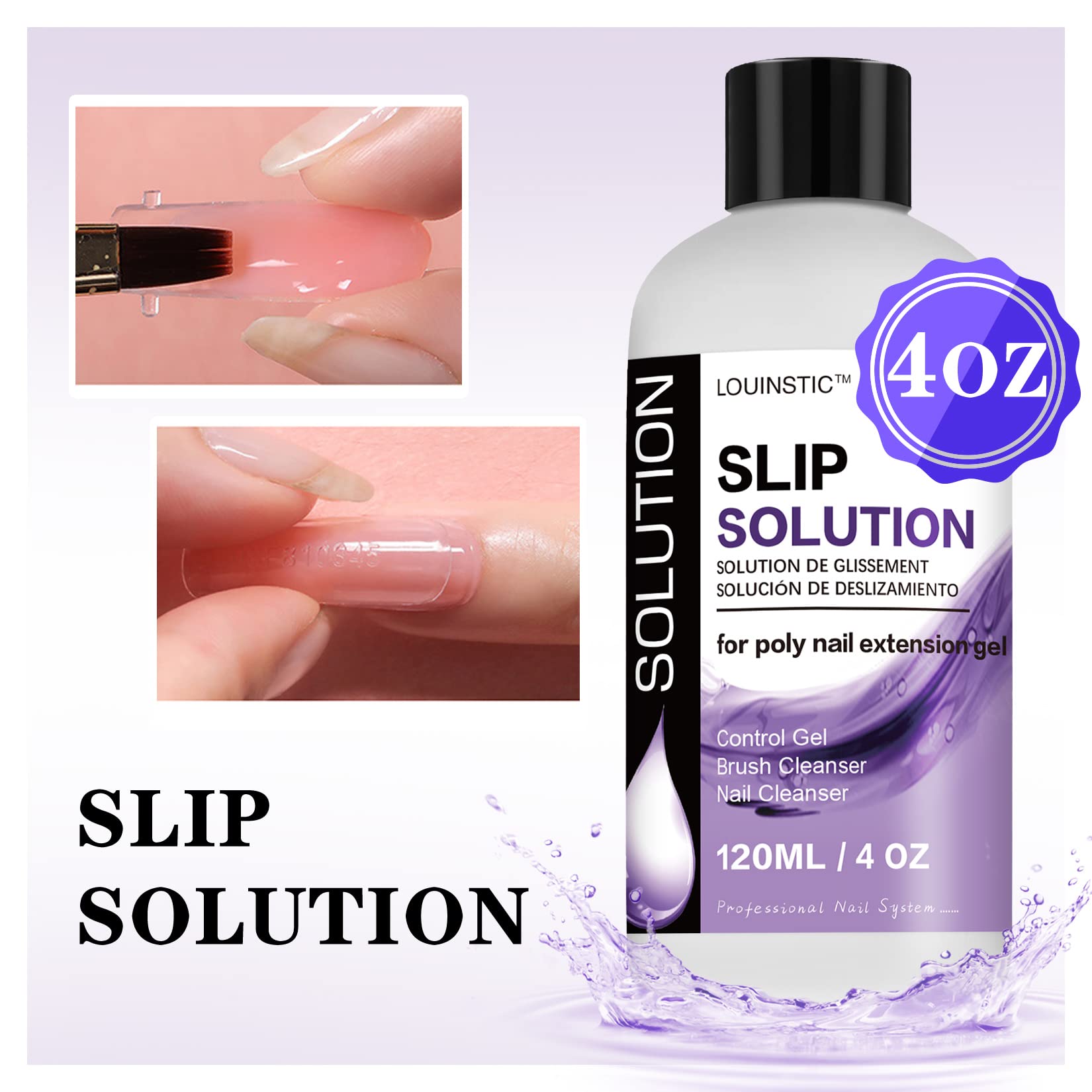 Close up of Louinstic slip solution kit contents
