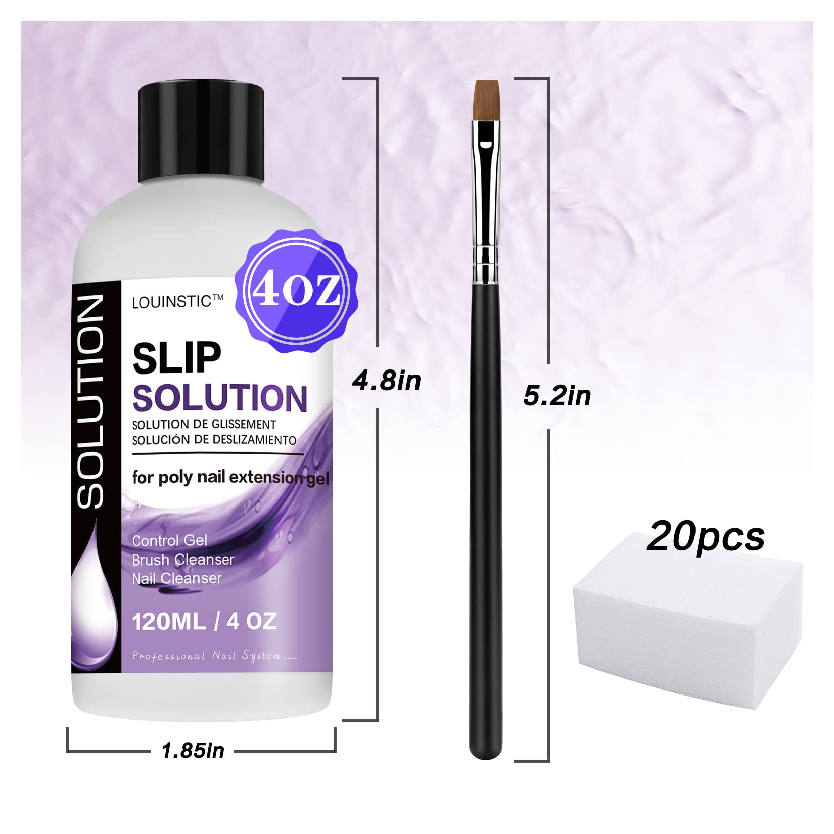 Professional nail technician using Louinstic slip solution