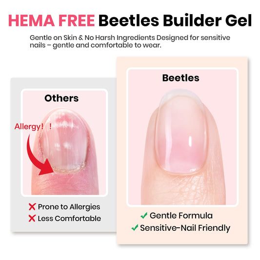 Beetles gel polish builder gel bottles showcasing nude shades