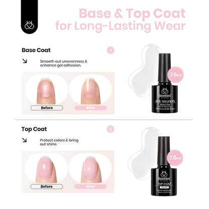 Swatches of Beetles Blush Whisper 4 color builder gel on nails