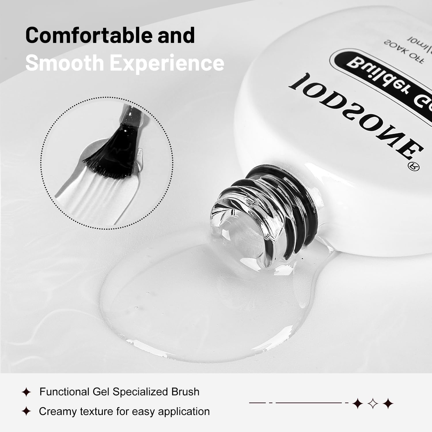 Clear builder gel for nail apex building and sculpting