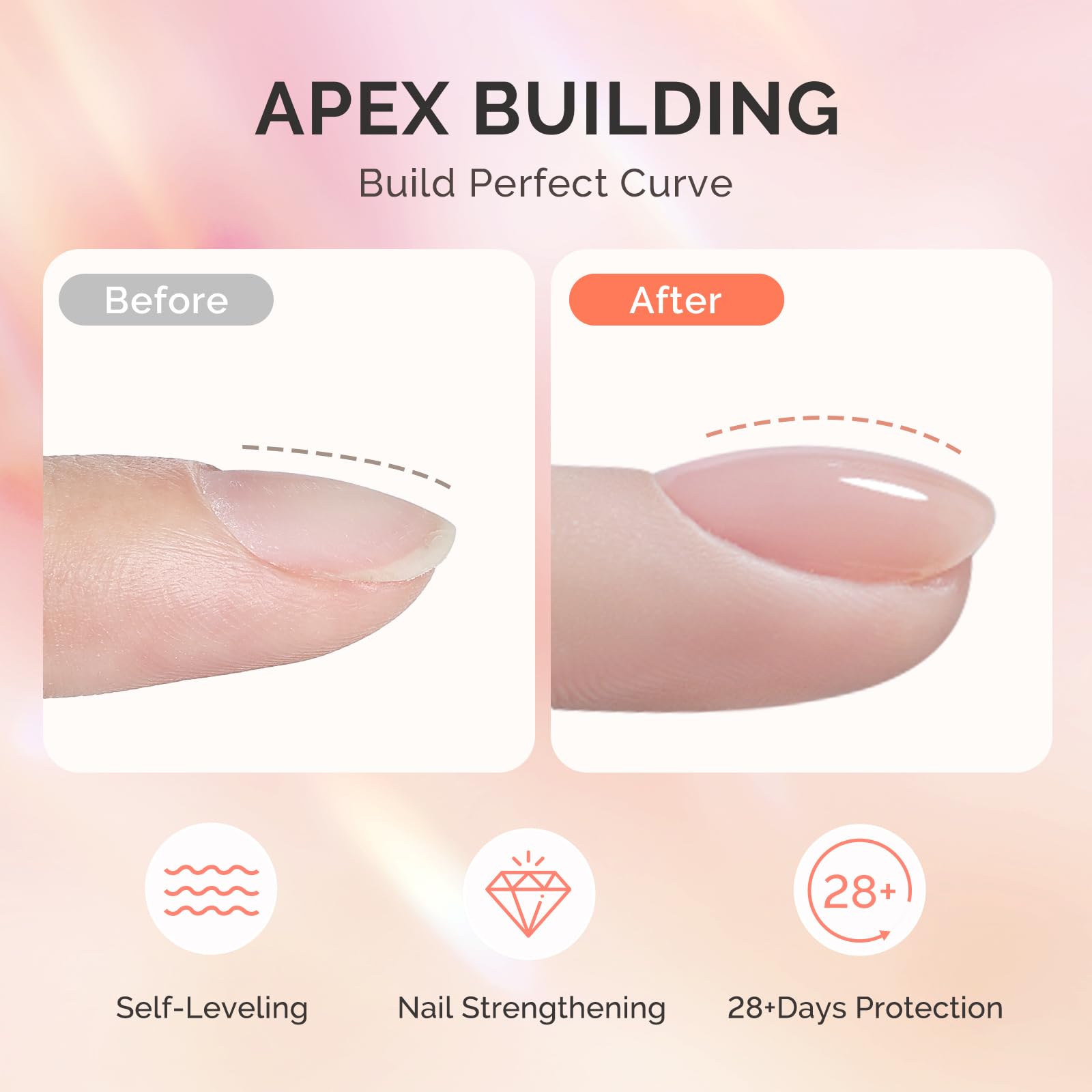 MelodySusie 15ml builder gel bottle with applicator brush