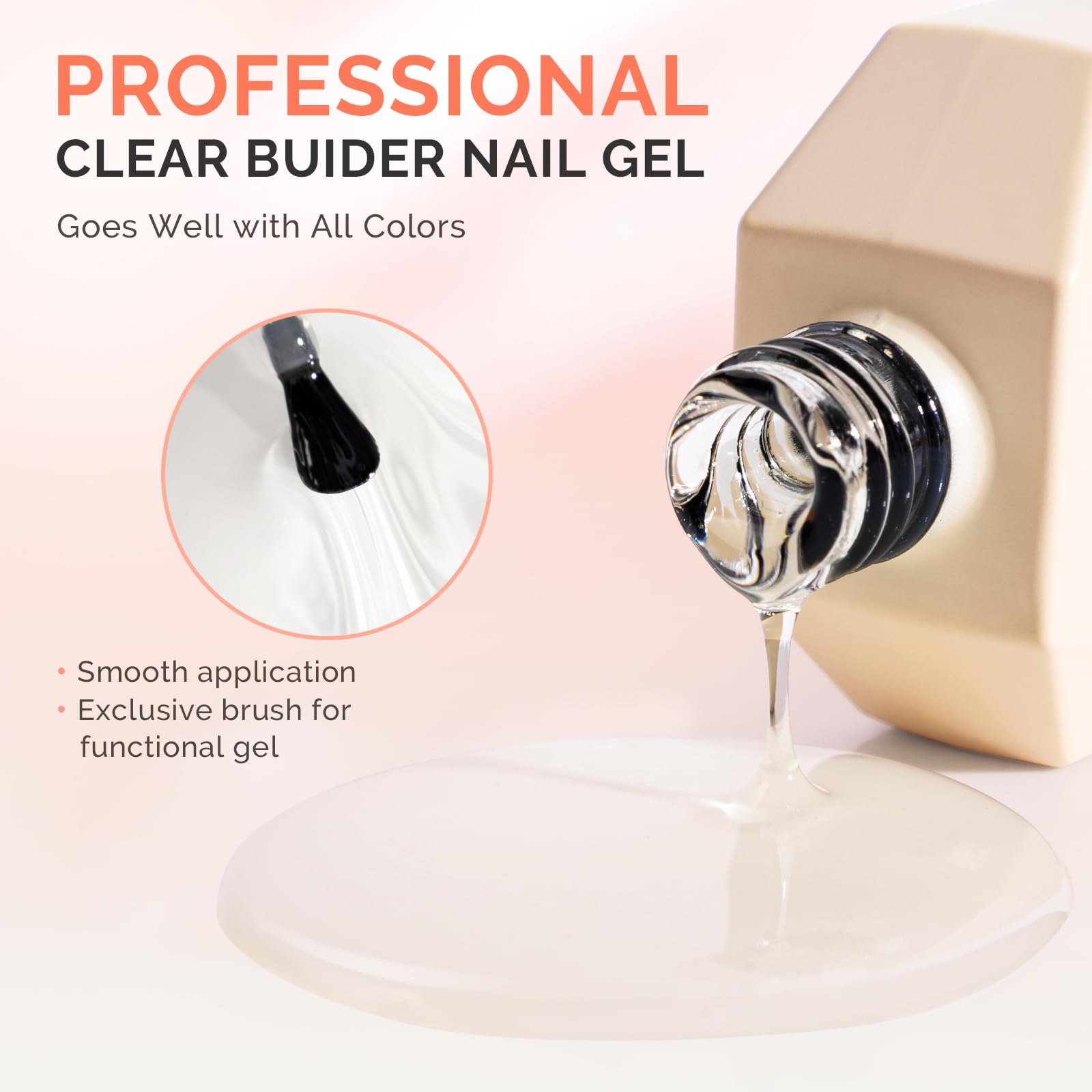 MelodySusie UV soak off builder gel texture detail