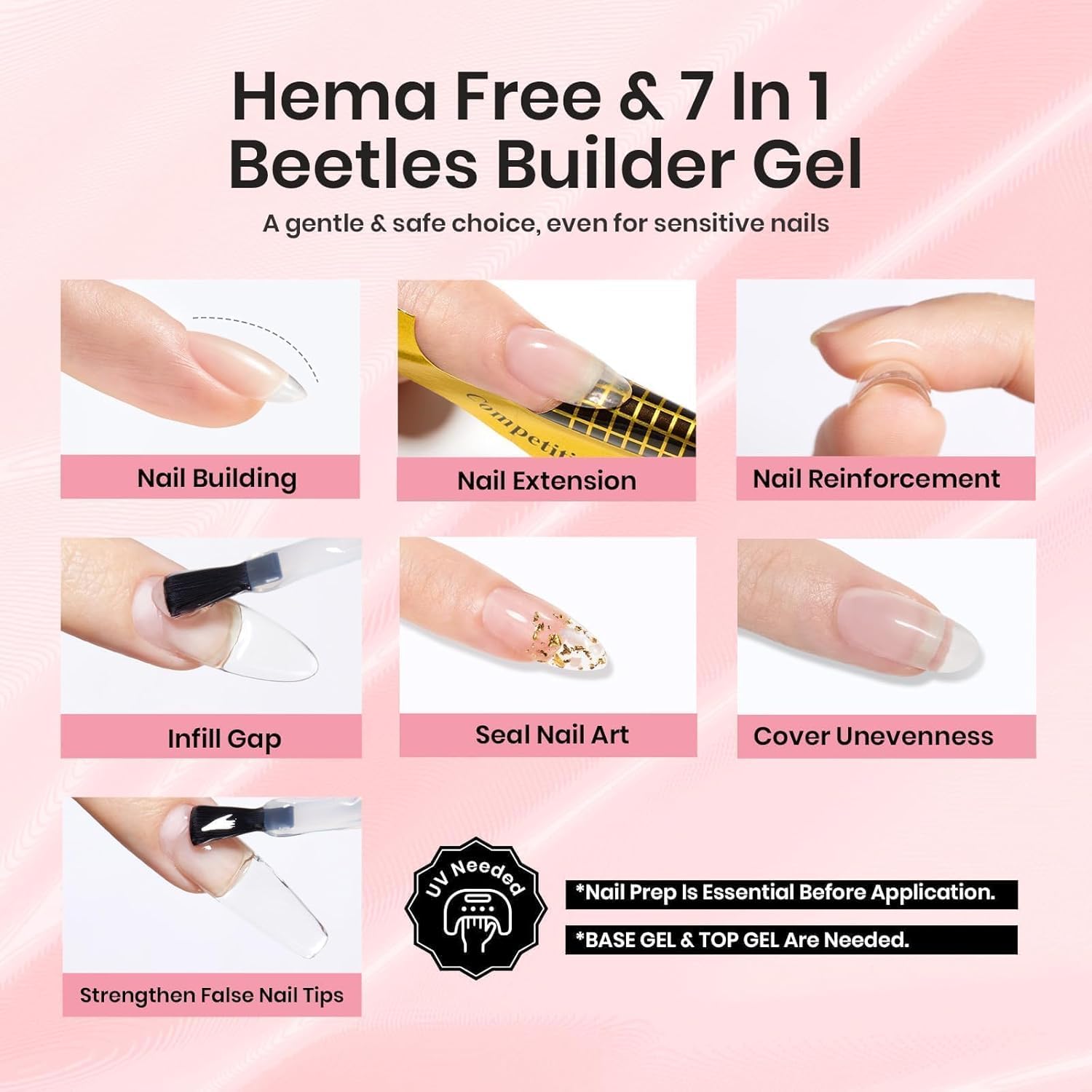 Beetles builder gel 0.5 fluid ounce packaging
