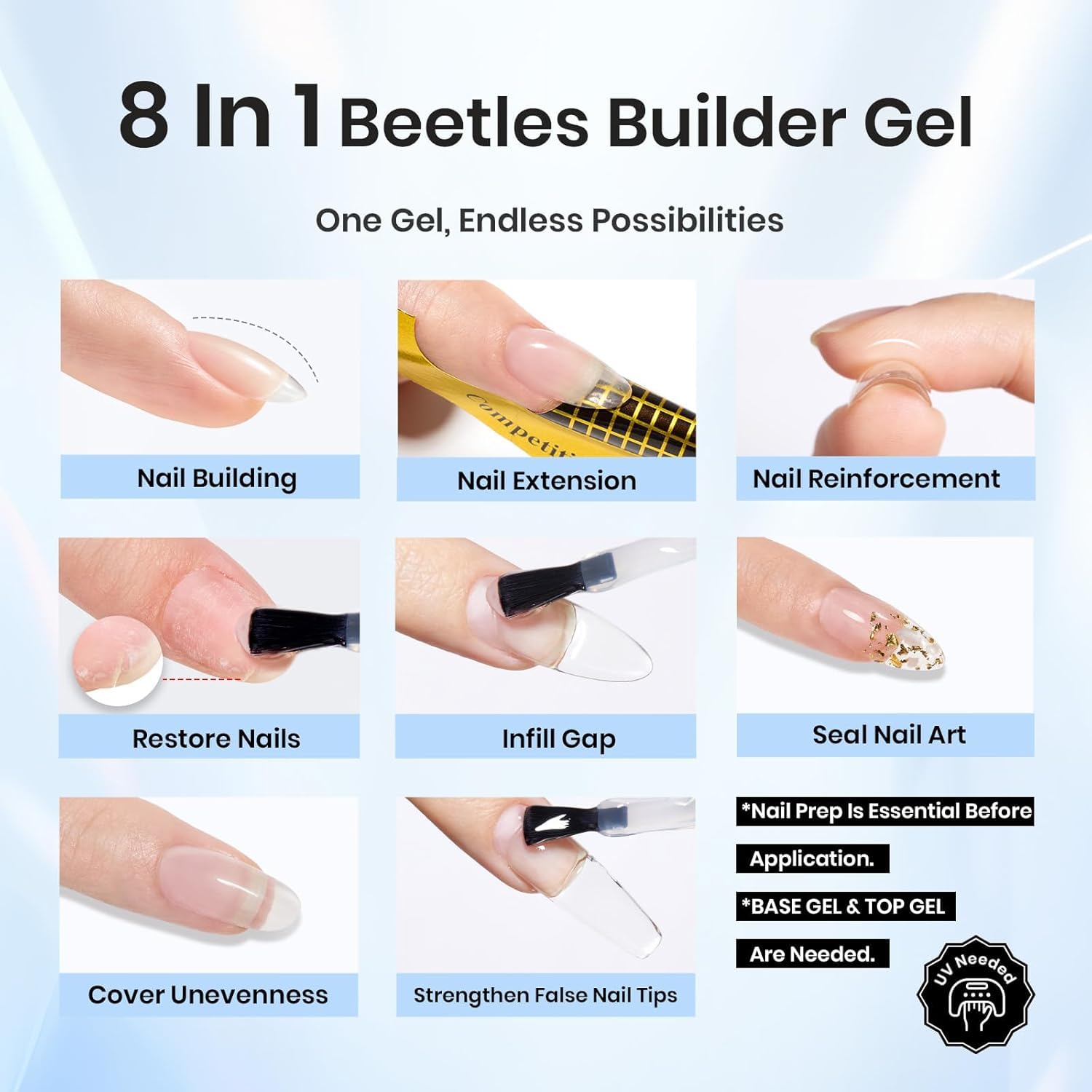 Using Beetles builder gel for DIY nail extensions at home