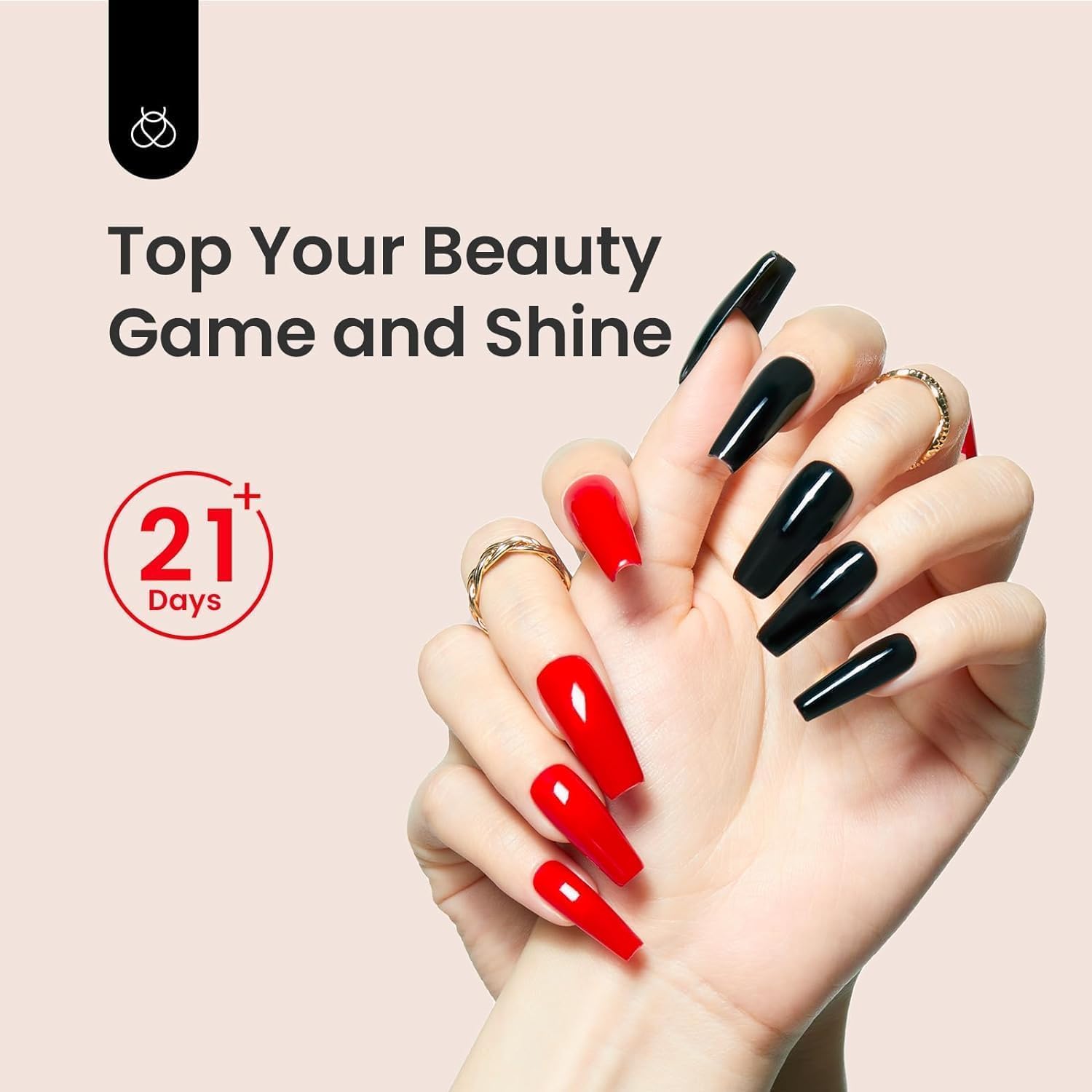Application of Beetles long-lasting soak-off gel top coat on nails