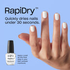 O.P.I RapiDry clear nail lacquer back label view