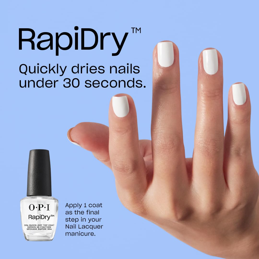 OPI fast drying professional clear top coat salon manicure finisher