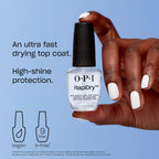 O.P.I quick dry top coat brush applicator detail