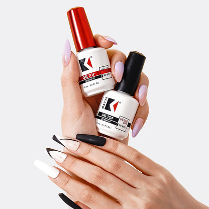 KUPA high gloss no wipe gel top coat bottle perspective angle