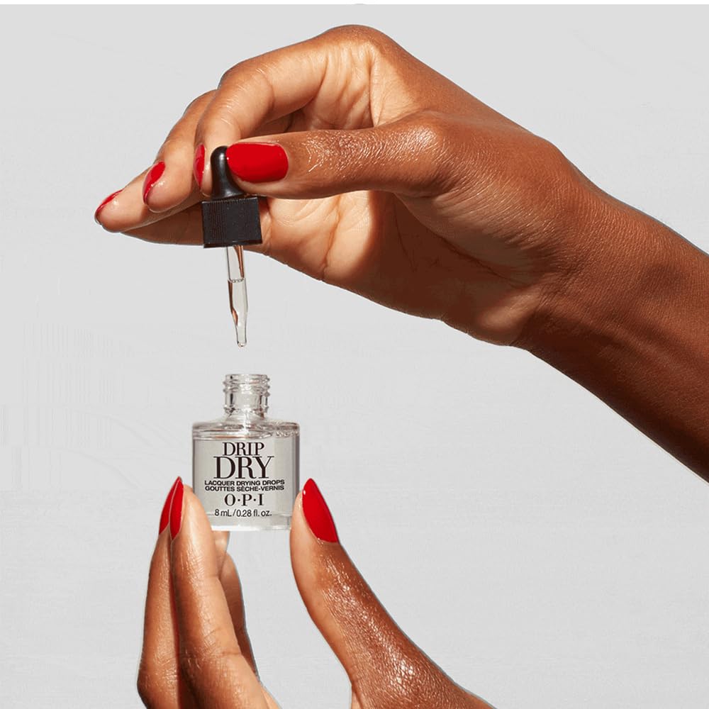Authentic OPI manicure finish on fresh glossy fingernails