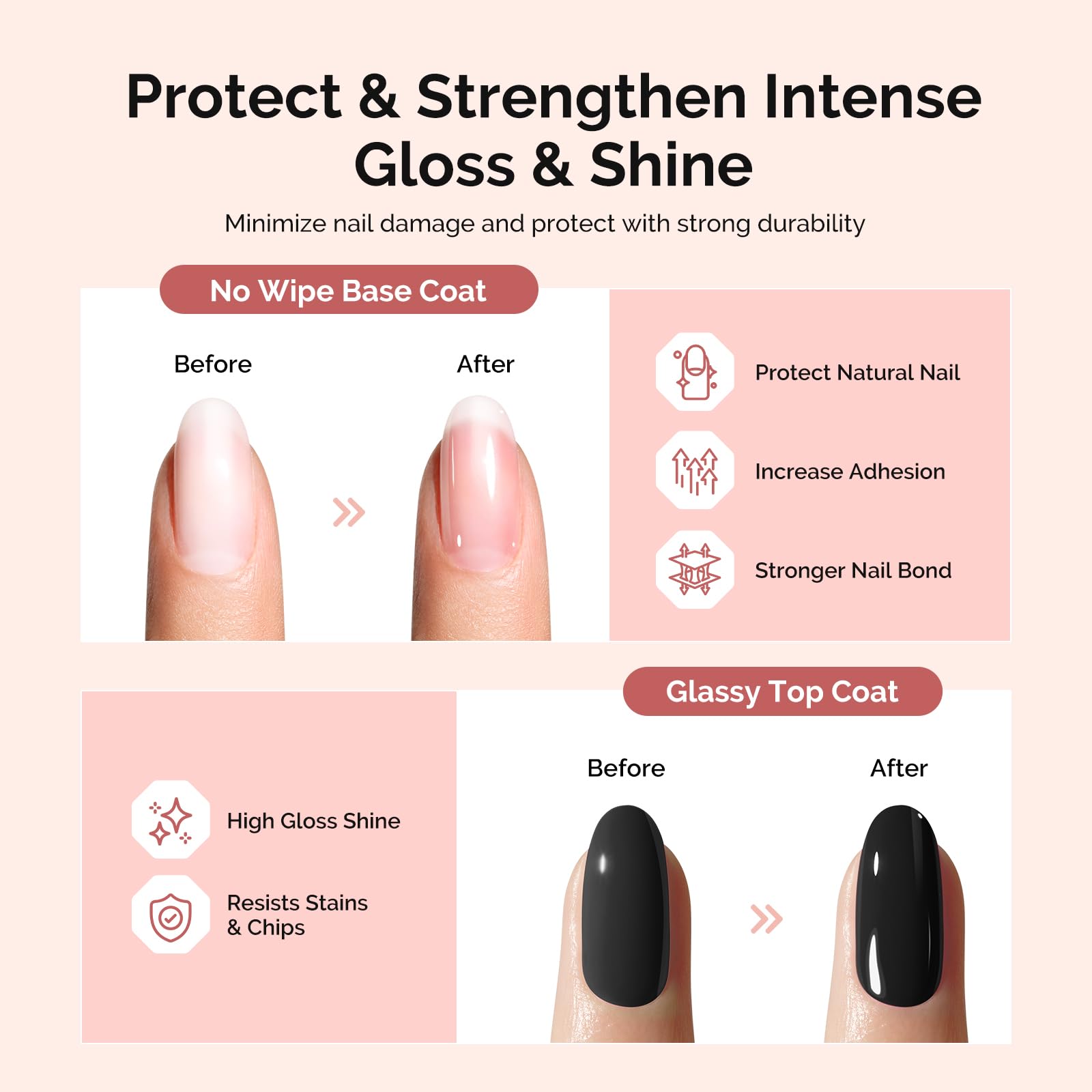 MelodySusie clear builder nail gel bottle with application brush showing formula thickness