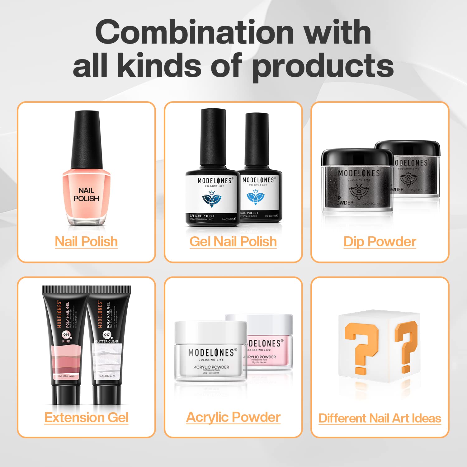 Back label packaging of Modelones clear gel kit showing genuine product information