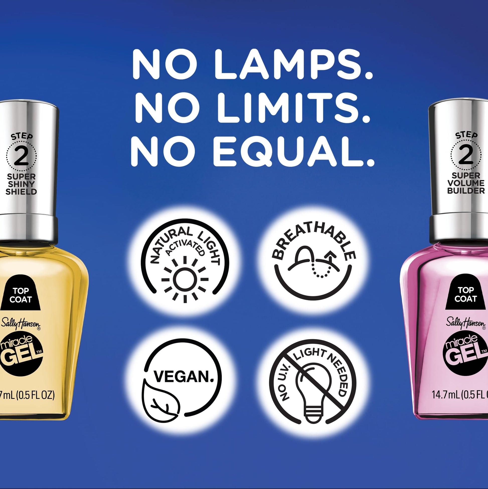 Group shot of the Sally Hansen two-step system components.