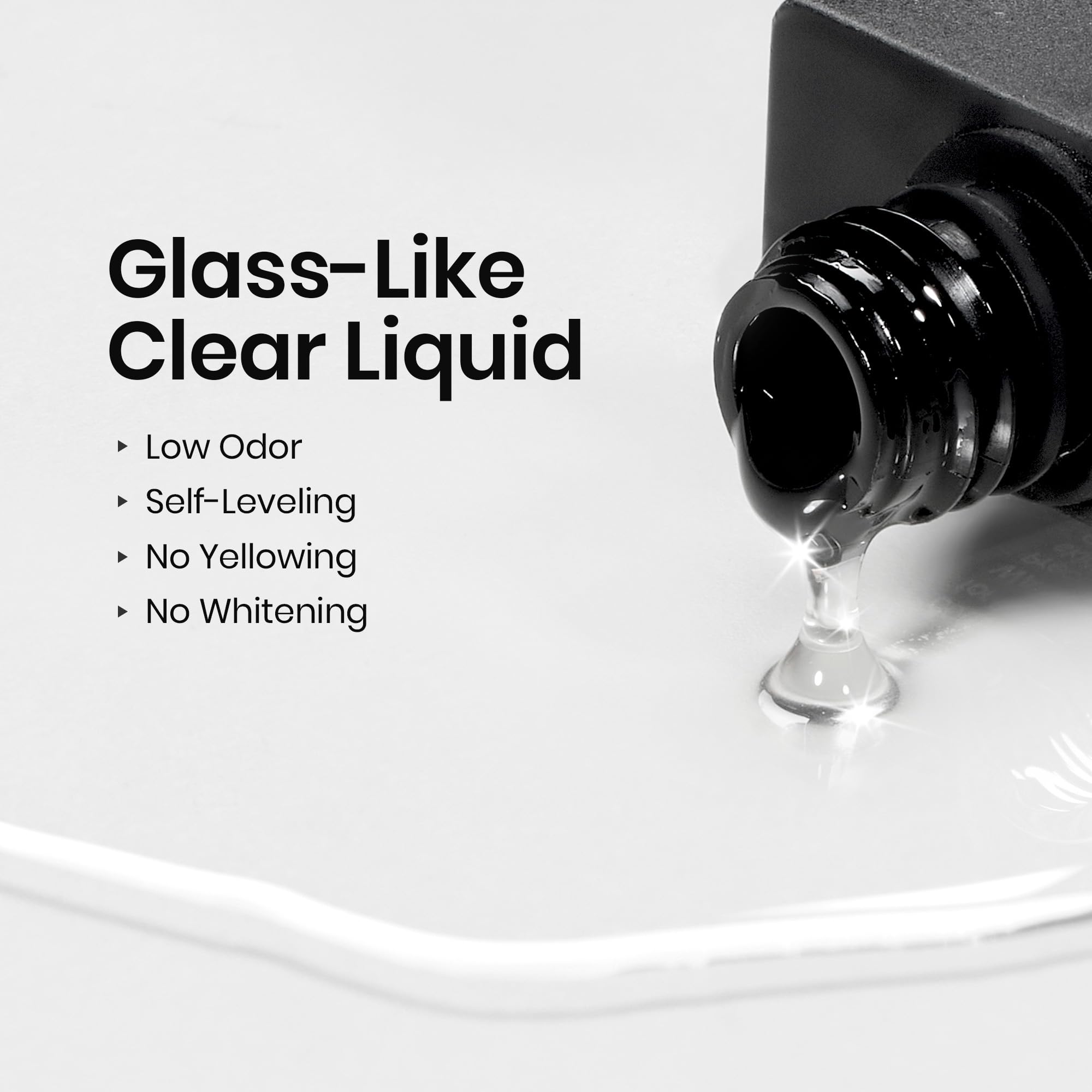 Curing the no wipe clear gel top layer under a white UV LED nail lamp.