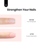 Romantic manicure style created with valentine gel top coat