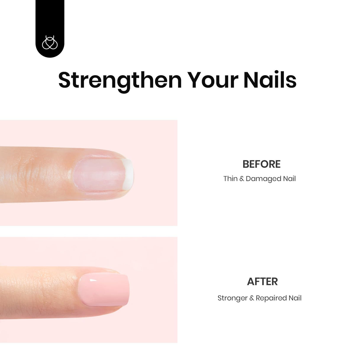 Romantic manicure style created with valentine gel top coat