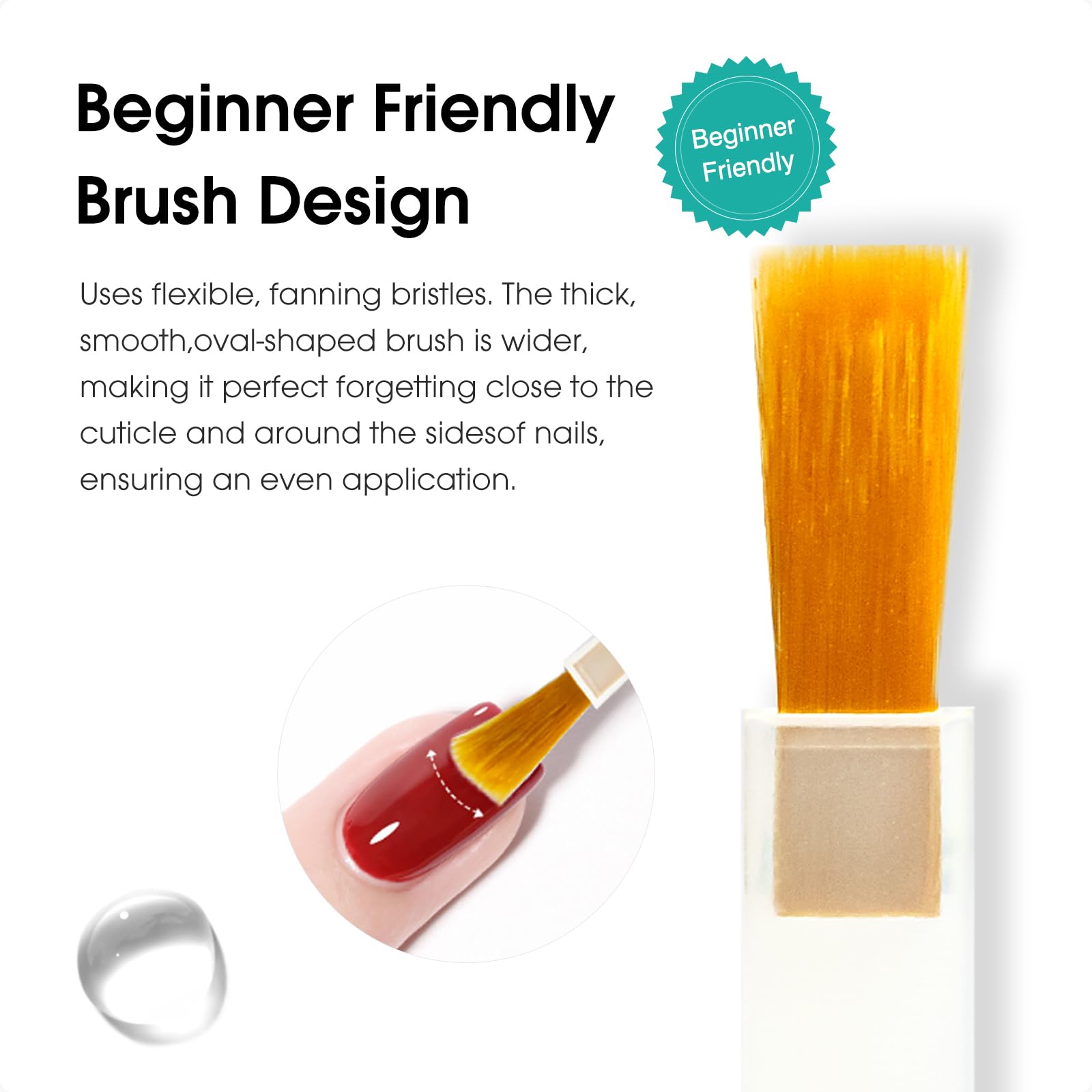 HEMA free clear gel nail polish kit packaging details.