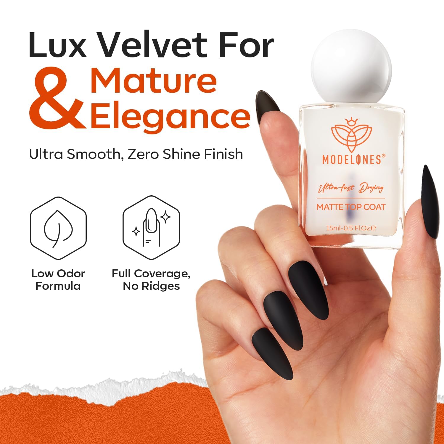 Clear matte finish liquid texture on a brush applicator close up view
