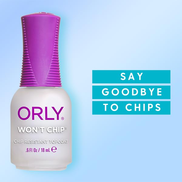 Orly clear chip resistant nail sealer bottle for glossy manicures