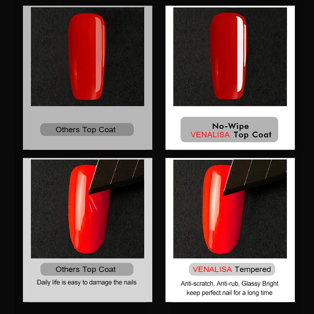 Glossy clear top coat bottle displayed next to its official product packaging box