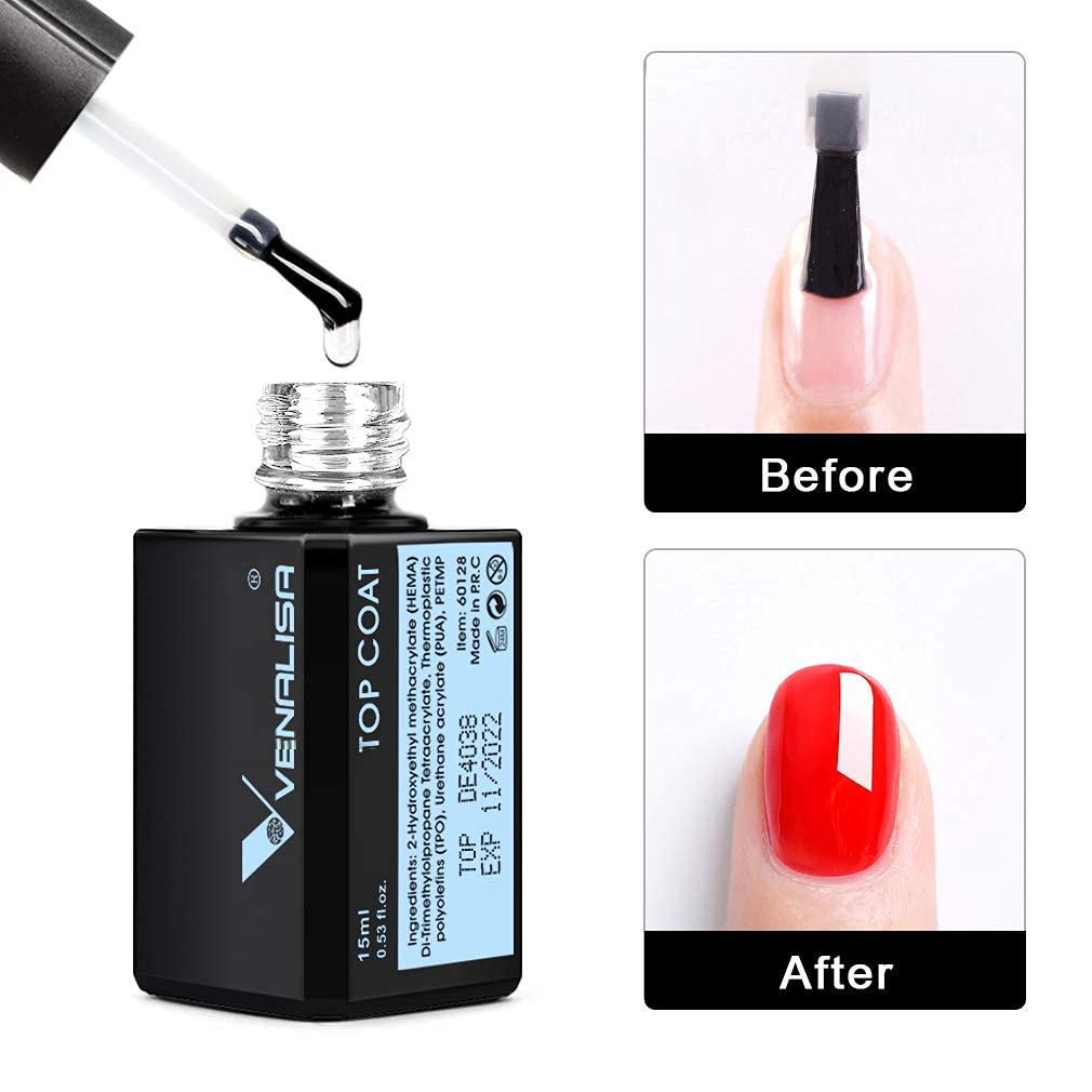 Freshly cured high gloss gel manicure under a professional UV LED nail lamp