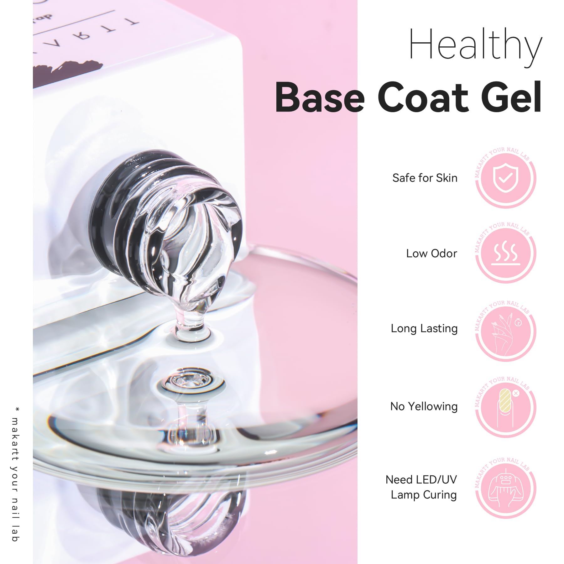 Makartt base coat curing under LED nail lamp