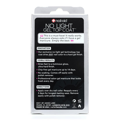 High gloss salon finish results on fingernails after using Nail-Aid professional top coat