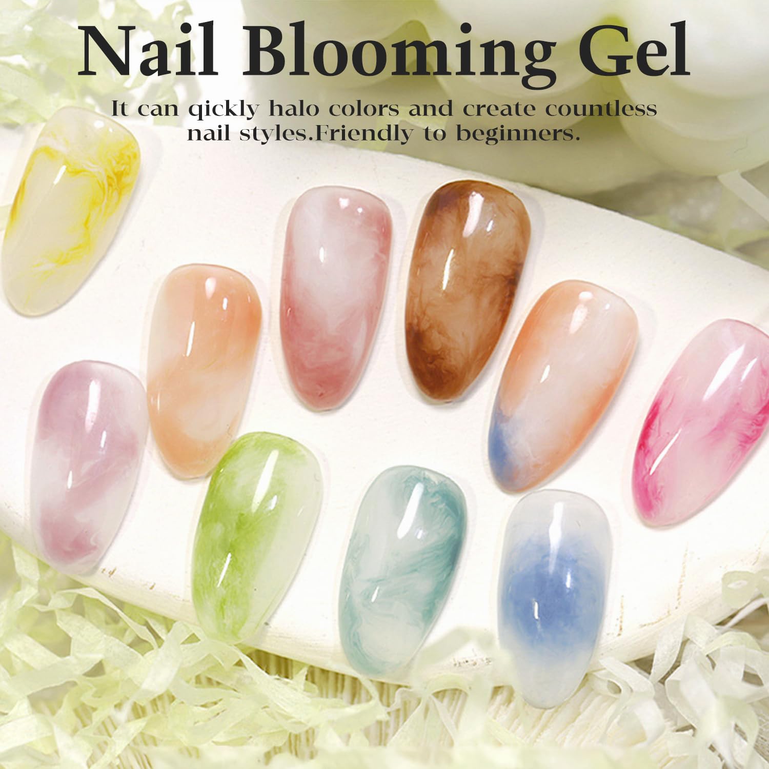 Lavender Violets blooming gel bottle with UV LED manicure kit