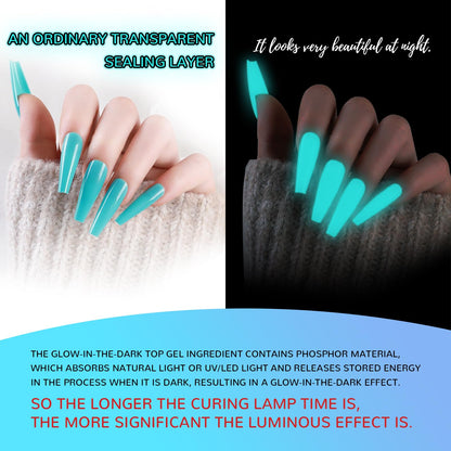 No wipe long lasting formula being cured under a professional salon UV LED nail lamp.