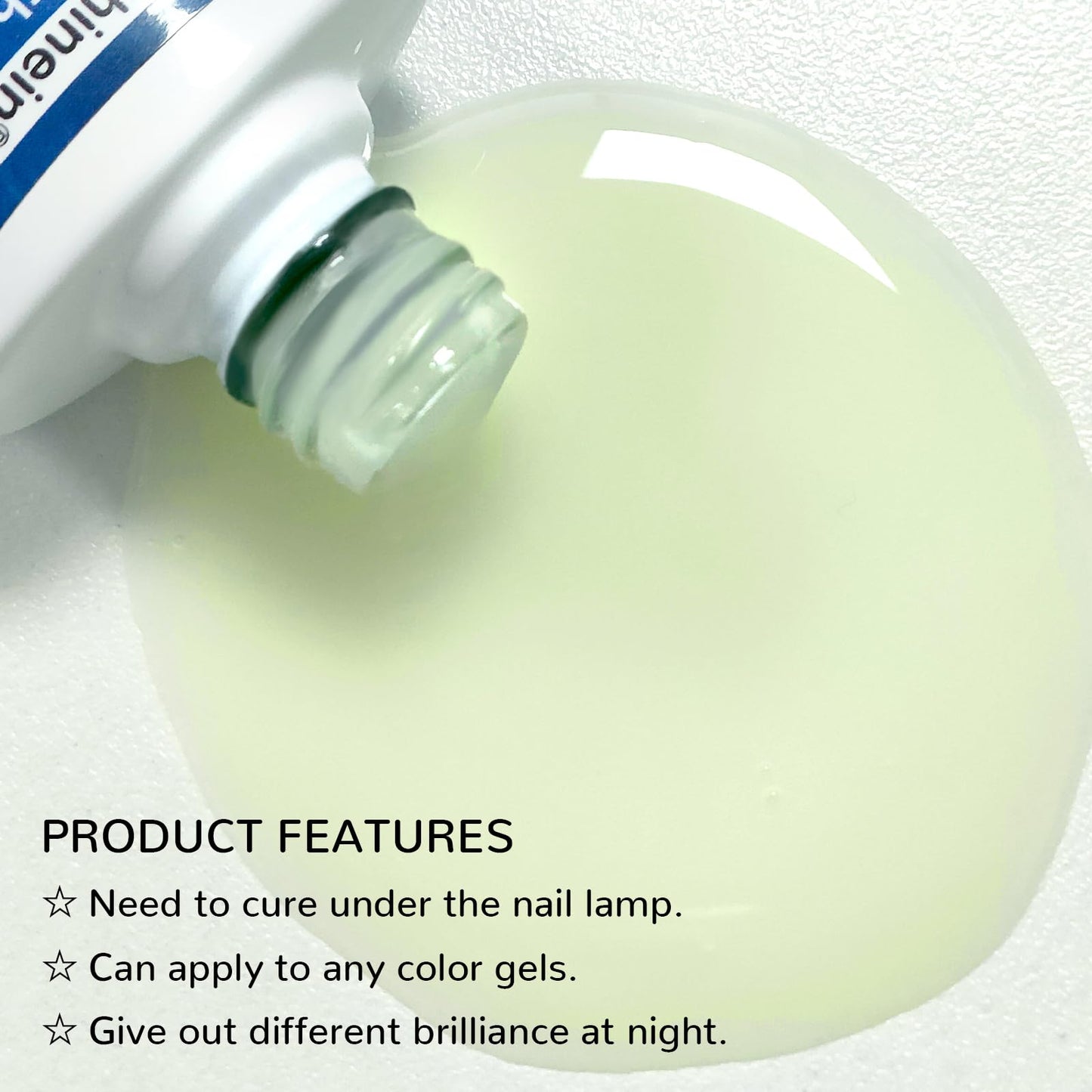 Authentic USA imported gel polish bottle packaging highlighting the safety ingredients and product specifications.