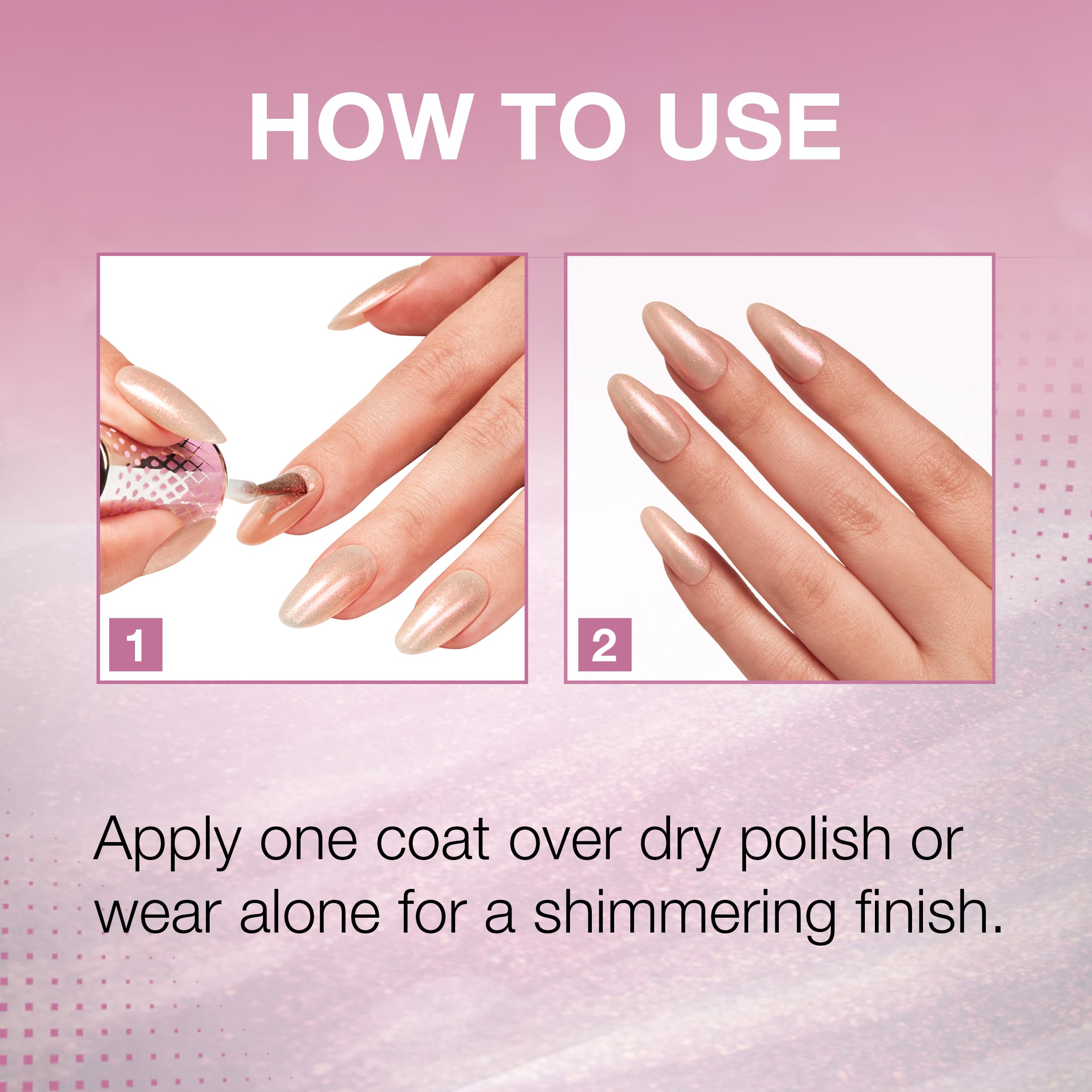 Seche FX Diamond Effect Top Coat Pink clear glass bottle highlighting the professional transforming topper texture.