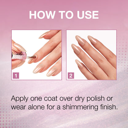Seche FX Diamond Effect Top Coat Pink clear glass bottle highlighting the professional transforming topper texture.