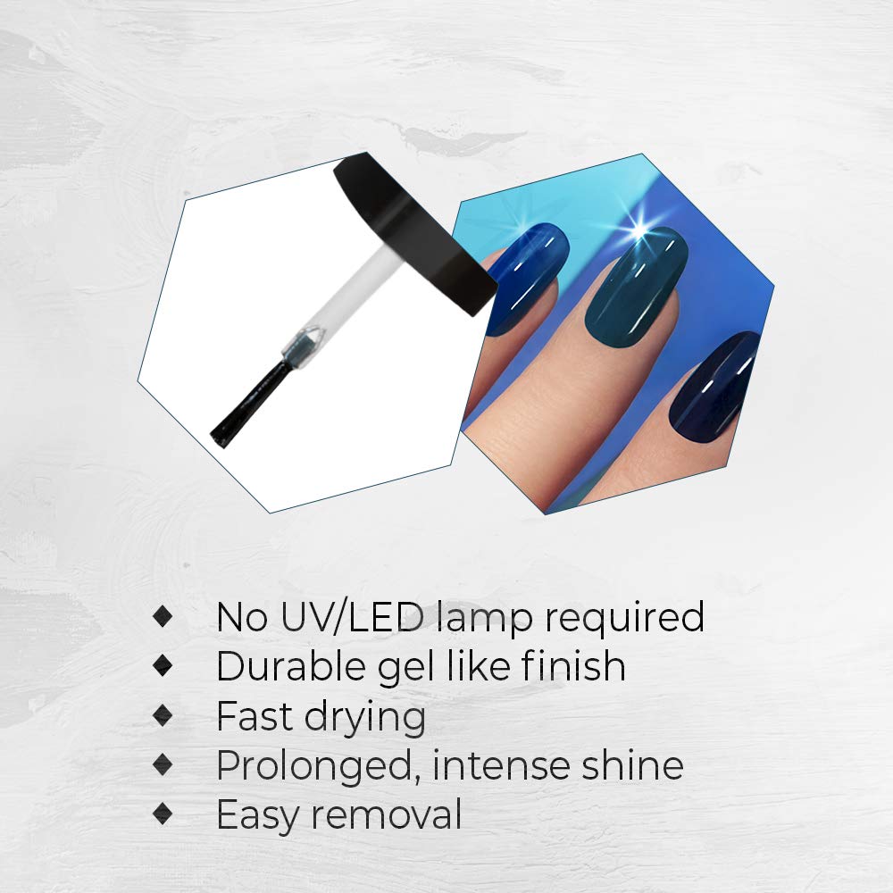 Side view of the imported Seche Vive nail polish bottles detailing product packaging info.