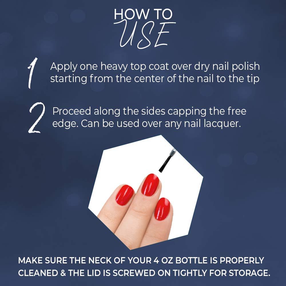 Top view highlighting the packaging of the instant gel effect top coat kit from the United States.