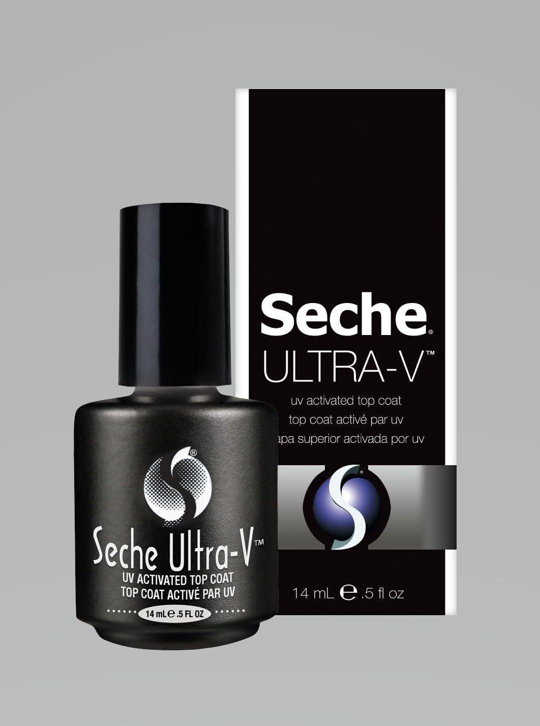 Authentic USA imported Seche Ultra-V 14 milliliter bottle side view details